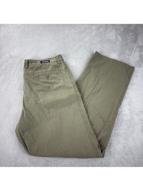 Patagonia Men's Sz 35x29 All Wear Straight Leg Green Pants Organic Cotton 55332